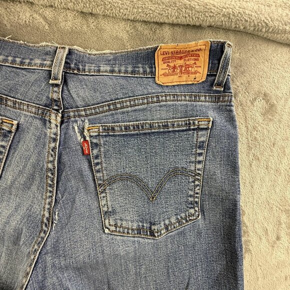 Vintage Levis 550 Jeans Womens 14M Blue Relaxed Boot Cut Stretch Denim 36X33 Y2K - Picture 16 of 16